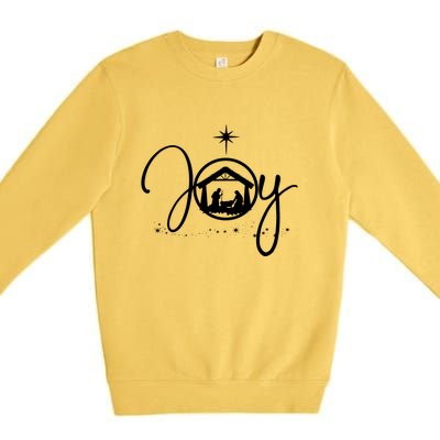 Joy Christian Faith Jesus Christmas Premium Crewneck Sweatshirt