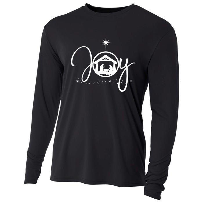 Joy Christian Faith Jesus Christmas Cooling Performance Long Sleeve Crew