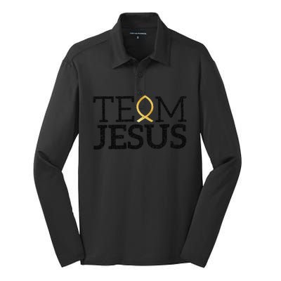 Jesus Christian Funny Easter Church Cute Silk Touch Performance Long Sleeve Polo