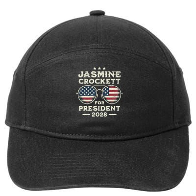 Jasmine Crockett For President 2028  7-Panel Snapback Hat