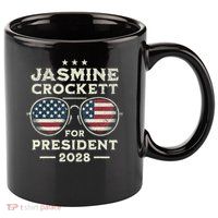 Jasmine Crockett For President 2028  11oz C Handle Ceramic Mug