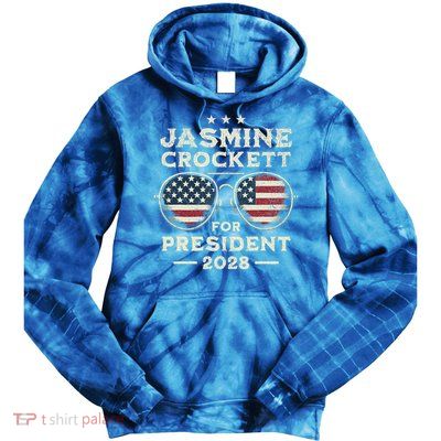 Jasmine Crockett For President 2028  Tie Dye Hoodie