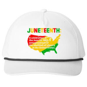 Juneteenth Celebrates Freedom Day African Pride American Gift Snapback Five-Panel Rope Hat