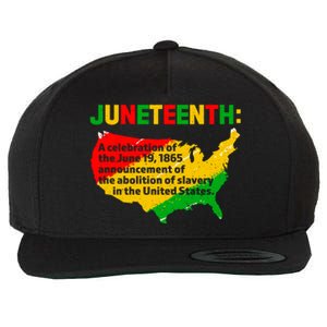 Juneteenth Celebrates Freedom Day African Pride American Gift Wool Snapback Cap