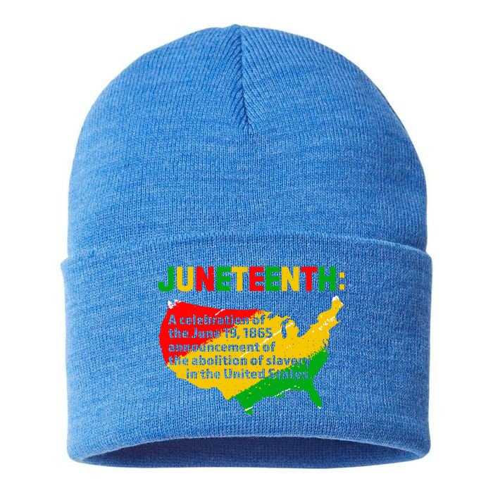 Juneteenth Celebrates Freedom Day African Pride American Gift Sustainable Knit Beanie