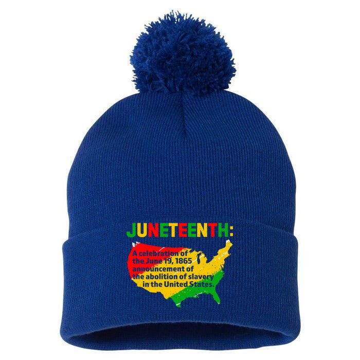 Juneteenth Celebrates Freedom Day African Pride American Gift Pom Pom 12in Knit Beanie