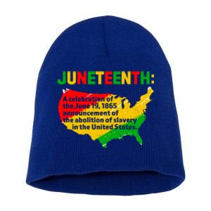 Juneteenth Celebrates Freedom Day African Pride American Gift Short Acrylic Beanie