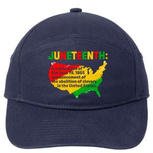 Juneteenth Celebrates Freedom Day African Pride American Gift 7-Panel Snapback Hat