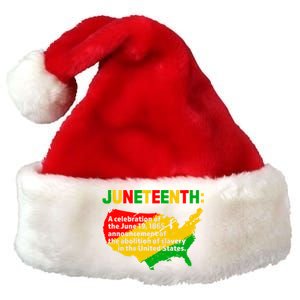 Juneteenth Celebrates Freedom Day African Pride American Gift Premium Christmas Santa Hat