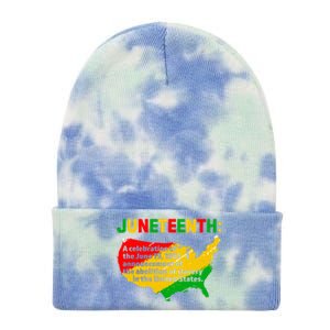 Juneteenth Celebrates Freedom Day African Pride American Gift Tie Dye 12in Knit Beanie