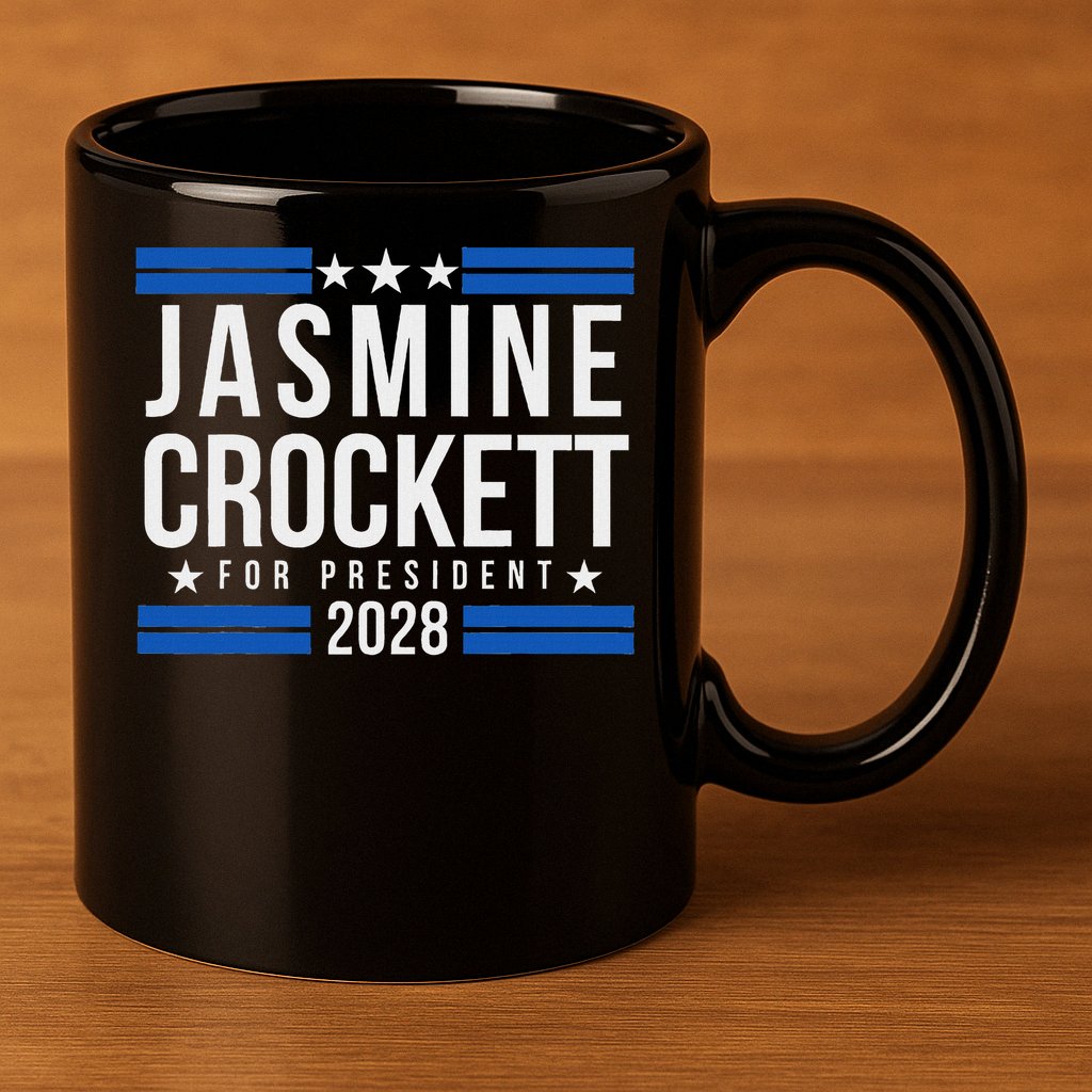 Jasmine Crockett For President 2028 11oz C Handle Ceramic Mug
