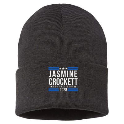 Jasmine Crockett For President 2028 Sustainable Knit Beanie