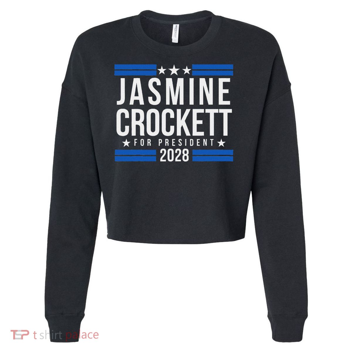 Jasmine Crockett For President 2028 Cropped Pullover Crew