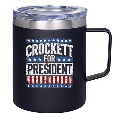 Jasmine Crockett For President 2028  12oz Stainless Steel Coffee Mug