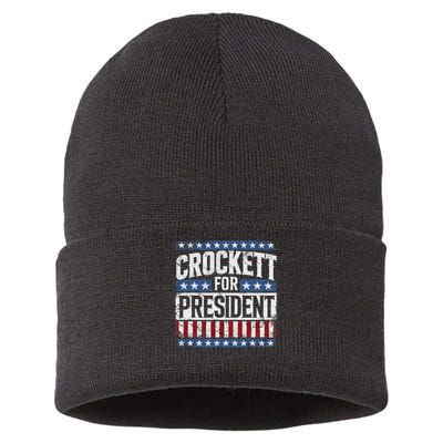 Jasmine Crockett For President 2028  Sustainable Knit Beanie