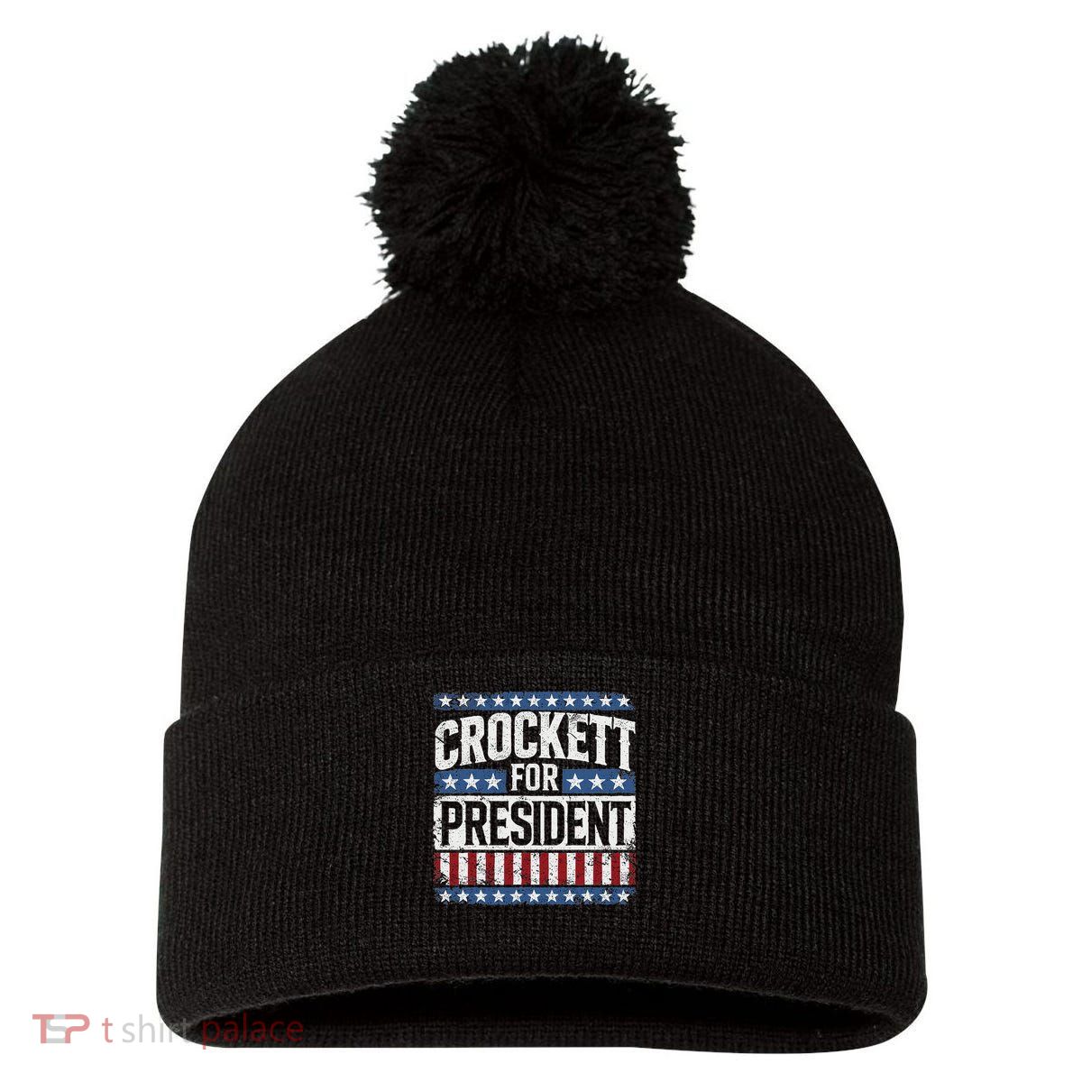 Jasmine Crockett For President 2028  Pom Pom 12in Knit Beanie