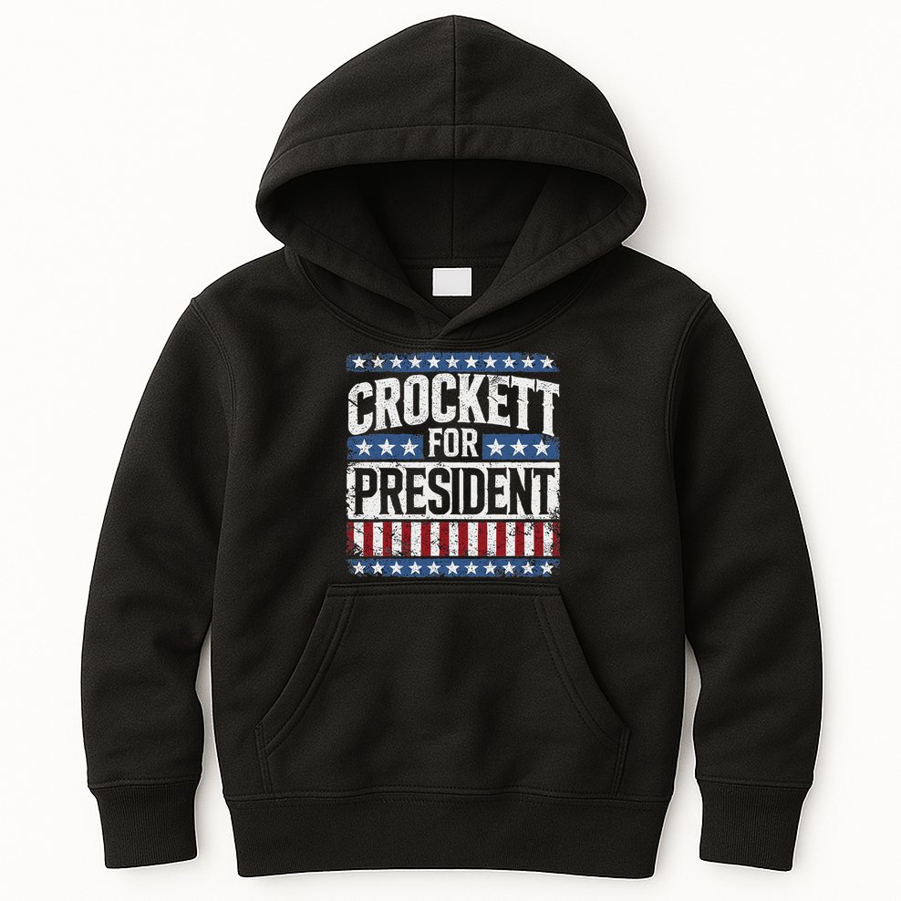 Jasmine Crockett For President 2028  Kids Hoodie