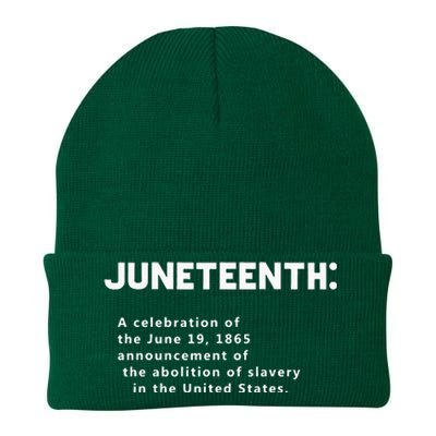 Juneteenth Celebrates Freedom Black African American History Knit Cap Winter Beanie