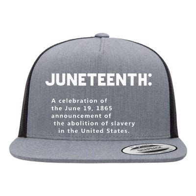 Juneteenth Celebrates Freedom Black African American History Flat Bill Trucker Hat