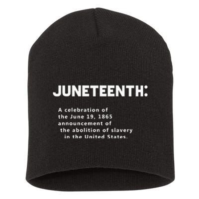 Juneteenth Celebrates Freedom Black African American History Short Acrylic Beanie