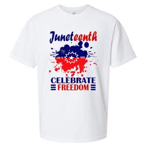 Juneteenth Celebrate Freedom Red White Blue Free Black slave Sueded Cloud Jersey T-Shirt