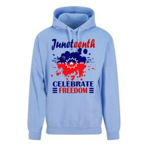 Juneteenth Celebrate Freedom Red White Blue Free Black slave Unisex Surf Hoodie