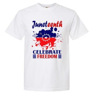 Juneteenth Celebrate Freedom Red White Blue Free Black slave Garment-Dyed Heavyweight T-Shirt