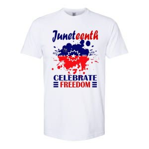 Juneteenth Celebrate Freedom Red White Blue Free Black slave Softstyle CVC T-Shirt