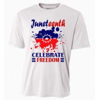 Juneteenth Celebrate Freedom Red White Blue Free Black slave Cooling Performance Crew T-Shirt