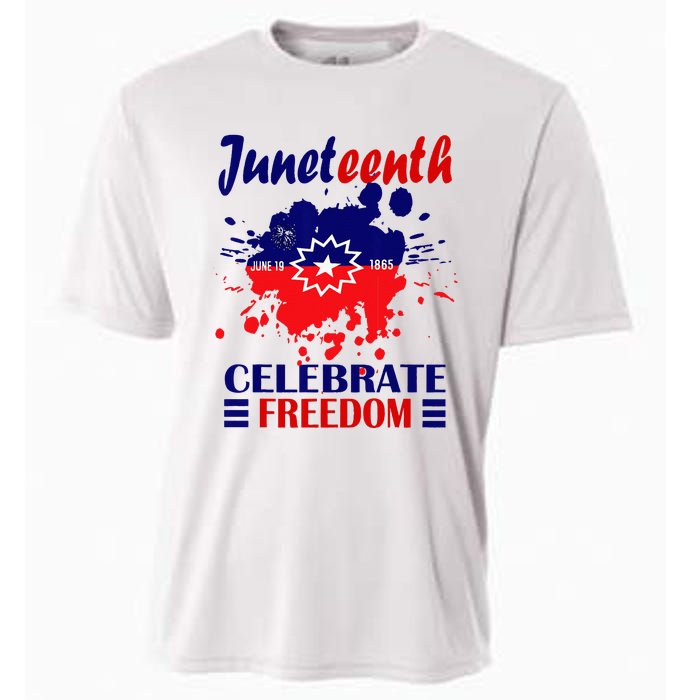 Juneteenth Celebrate Freedom Red White Blue Free Black slave Cooling Performance Crew T-Shirt