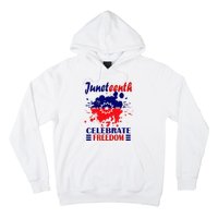 Juneteenth Celebrate Freedom Red White Blue Free Black slave Hoodie