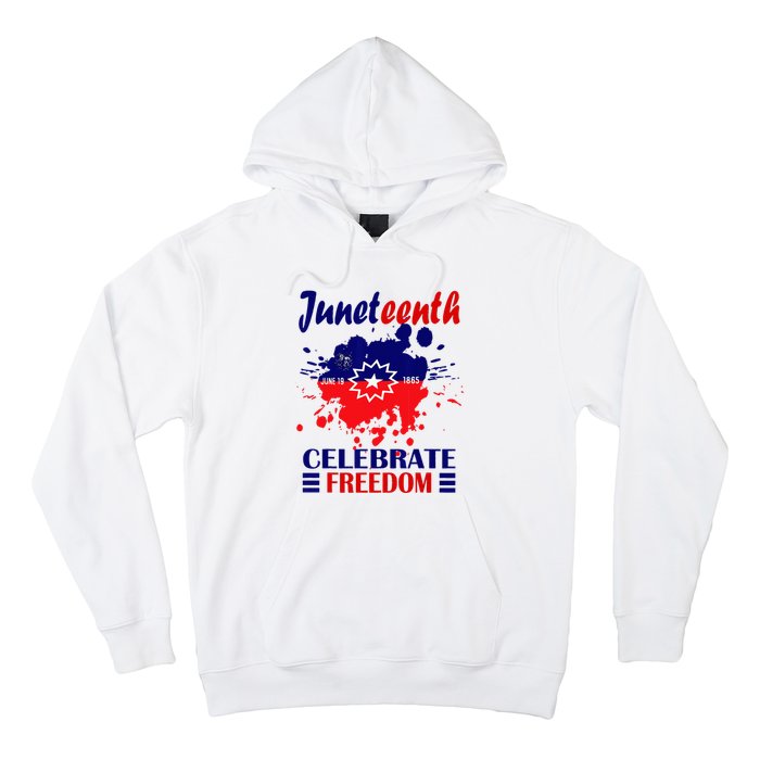 Juneteenth Celebrate Freedom Red White Blue Free Black slave Hoodie