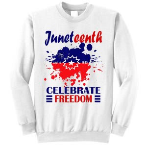 Juneteenth Celebrate Freedom Red White Blue Free Black slave Sweatshirt