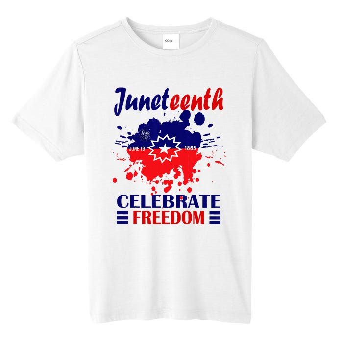 Juneteenth Celebrate Freedom Red White Blue Free Black slave Tall Fusion ChromaSoft Performance T-Shirt