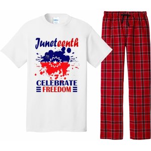 Juneteenth Celebrate Freedom Red White Blue Free Black slave Pajama Set