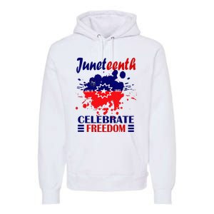 Juneteenth Celebrate Freedom Red White Blue Free Black slave Premium Hoodie