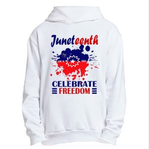 Juneteenth Celebrate Freedom Red White Blue Free Black slave Urban Pullover Hoodie