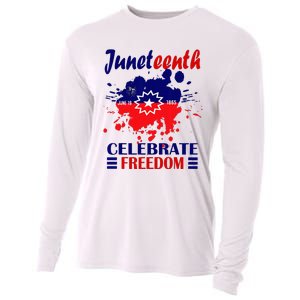 Juneteenth Celebrate Freedom Red White Blue Free Black slave Cooling Performance Long Sleeve Crew