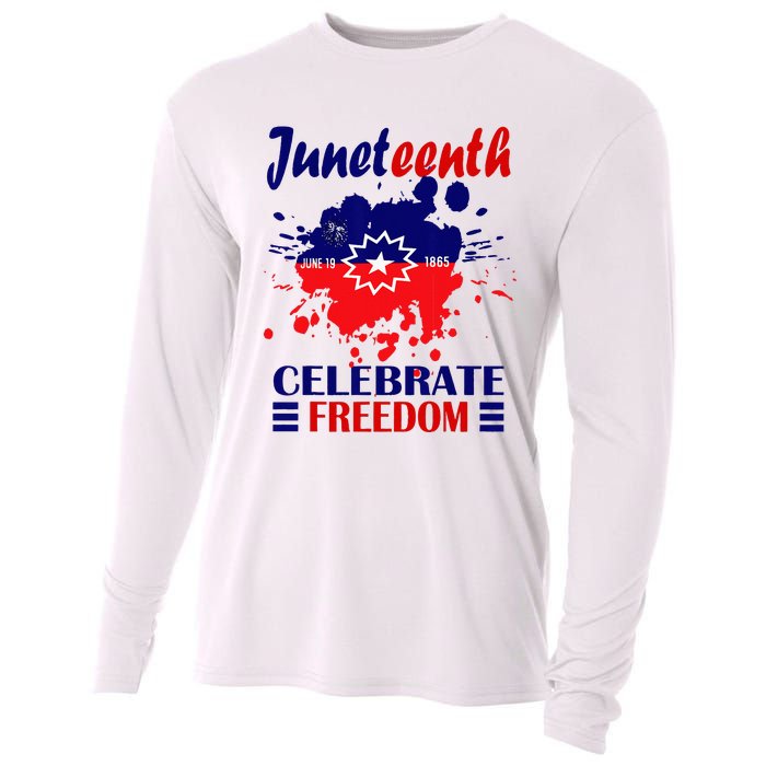 Juneteenth Celebrate Freedom Red White Blue Free Black slave Cooling Performance Long Sleeve Crew