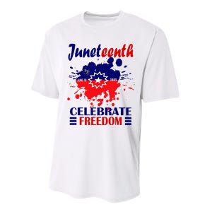 Juneteenth Celebrate Freedom Red White Blue Free Black slave Performance Sprint T-Shirt