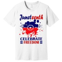 Juneteenth Celebrate Freedom Red White Blue Free Black slave Premium T-Shirt