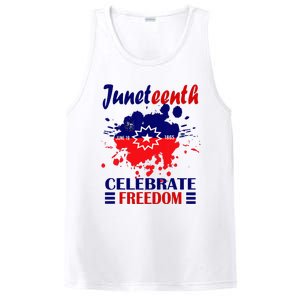 Juneteenth Celebrate Freedom Red White Blue Free Black slave PosiCharge Competitor Tank