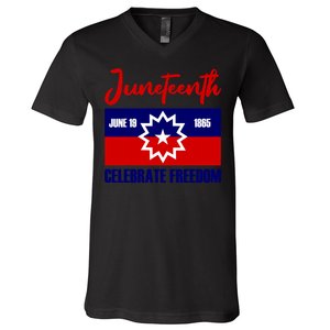 Juneteenth Celebrate Freedom Black Women Boy Girl V-Neck T-Shirt