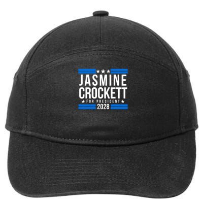Jasmine Crockett For President 2028, Jasmine Crockett 2028 7-Panel Snapback Hat