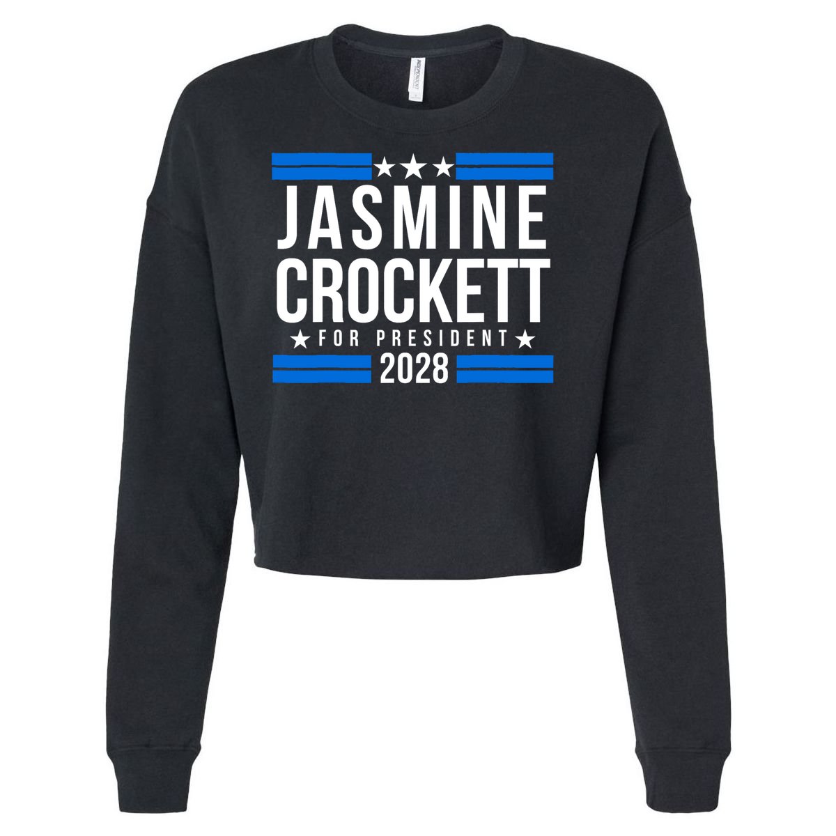 Jasmine Crockett For President 2028, Jasmine Crockett 2028 Cropped Pullover Crew