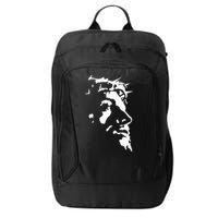Jesus Christ Face With Crown Of Thorns God Bible City Backpack