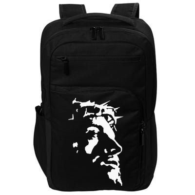 Jesus Christ Face With Crown Of Thorns God Bible Impact Tech Backpack