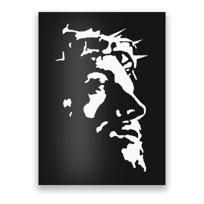 Jesus Christ Face With Crown Of Thorns God Bible Poster