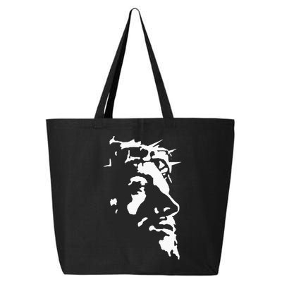 Jesus Christ Face With Crown Of Thorns God Bible 25L Jumbo Tote