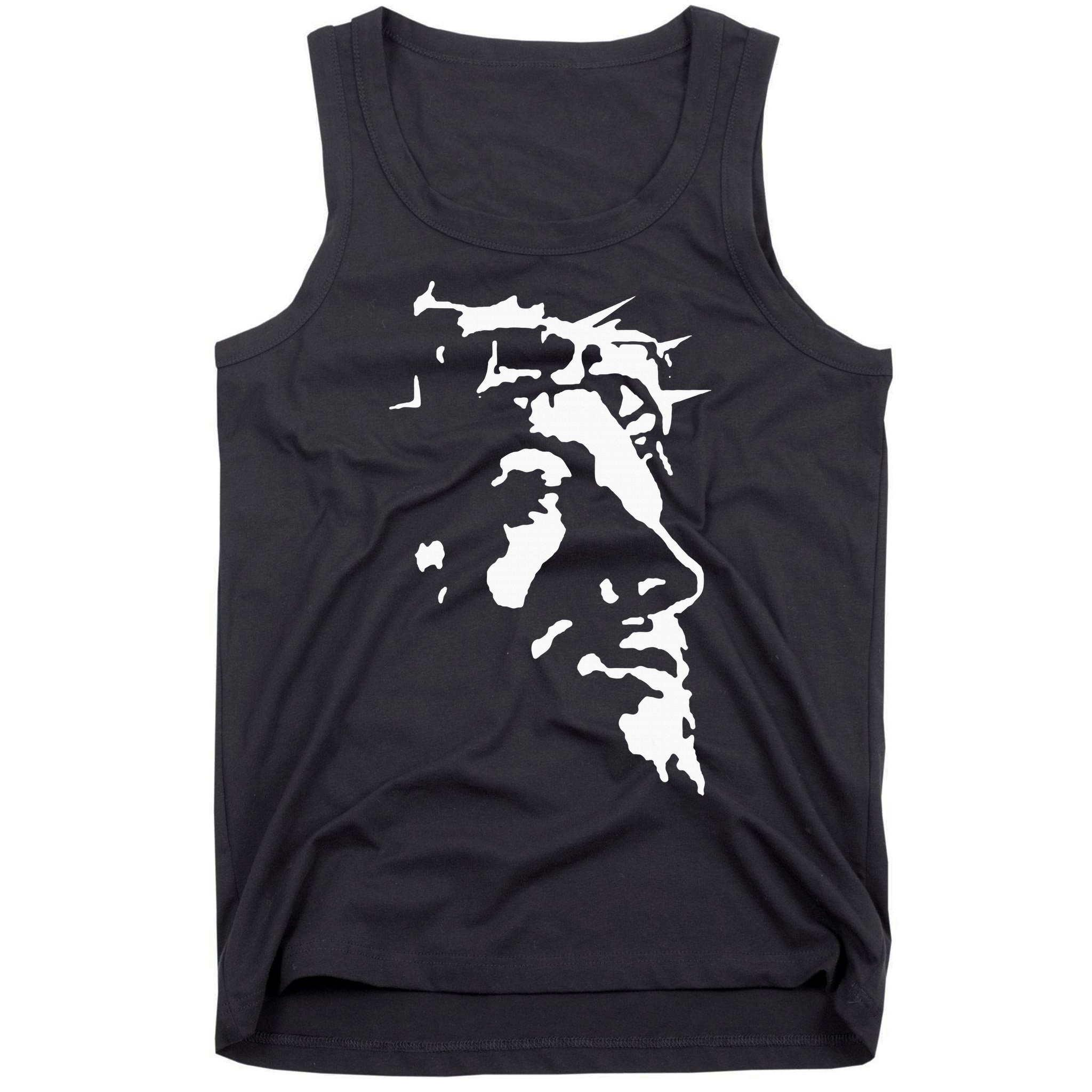 Jesus Christ Face With Crown Of Thorns God Bible Tank Top